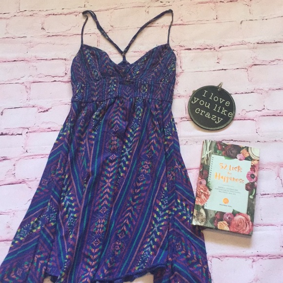 Billabong Dresses & Skirts - Billabong Blue Aztec Dress